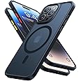 TORRAS Magnetic Shockproof for iPhone 14 Pro Case with MagSafe, [20W Safe & Fast Charging] [12FT Military Drop Protection] [Slim Velvety Touch] Translucent Thin Anti-Fingerprint, Black