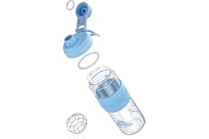 PZMLOASN Protein Shaker sportgetränke- für super cremige Fitness Eiweiß Shaker 650ml - Langlebiger, Auslaufsicherer, gym shaker BPA-frei (Blau, 650ML)