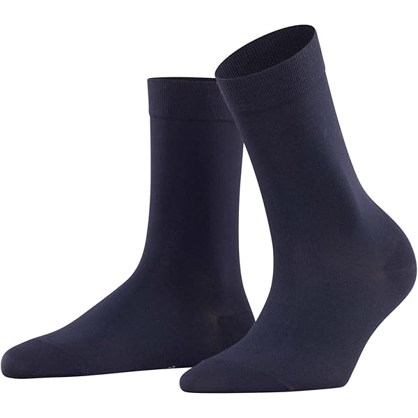 FALKE Calze Donna Cotton Touch – Sottili E Traspiranti In Cotone Sostenibile – Tinta Unita, Cuciture Piatte – 1 Paio, Ideali Per Tutti I Giorni