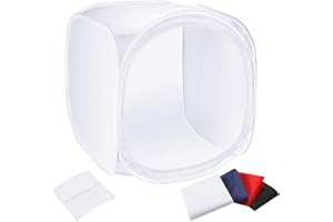 NEEWER 24x24 Zoll/ 60x60cm Fotostudio Aufnahme Zelt Lichtwürfel Diffusions Soft Box Set mit 4 Farben Hintergründe(Rot Dunkelblau Schwarz Weiß) für Fotografie