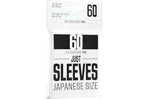 GAMEGENIC ggx10012ml - Just Sleeves - 60 Japanese Size Card Game Sleeve - Black