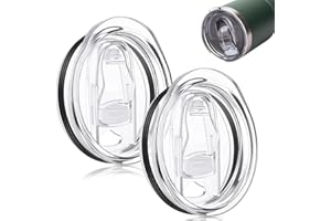 WKRTDY Lot de 2 couvercles étroits en plastique transparent résistants aux déversements pour verres de 20 oz - Couvercle en plastique durable et transparent, Pièces de remplacement faciles à installer