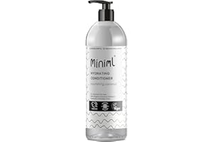 Miniml Natural Coconut Hair Conditioner- Hydrating and Nourishing, For Normal to Dry Hair, Suitable for Sensitive Scalp and Skin, Sulphate Free, Vegan and Cruelty Free, 1L Forever Bottle