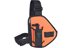 HYSHIKRA Support Universel en Nylon pour Talkie-walkie BaoFeng Midland Kenwood Yaesu Motorola 2 Voies, Exterieur (Orange)