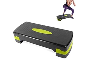 CHANEEHANN Edredón para casa, altura ajustable (10 – 15 cm) stepper fitness, aeróbic stepper con bandas de resistencia para casa, gimnasio, oficina, entrenamiento de fuerza, yoga y cardio