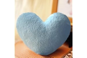 ODIWEN Cuscino a Cuore, Cuscino Decorativo, Cuscino decorativo Forma Di Cuore, Cuscino Decorativo per la Camera dei Bambini, Cuscino a Forma di Cuore, Cuscino in Peluche per Divano (Blu)