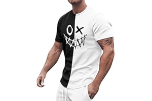 LAOSU T-Shirt Homme Manches Courtes Confort Printemps Été Tops Tendance Casual Hauts Chic Pas Cher Streetwear Vintage Personnalisé Décontractés Mode Tee Shirt Beau Grande Taille Tshirt Col Rond