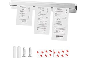DAWRIS Tab Grabber, 18" Restaurant Check Holder Order Grabber 45cm Kitchen Order Holder Aluminium Ticket Grabber, Ticket Rail Rack Holder Bill Receipt Holder for Orders Cafes Bars (18 Inch)