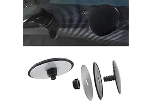 GIONAR 46mm Blindstopfen Heckwischerabdeckung, Zierschraube für Heckscheibenwischer, Wischerarm Abdeckung, Glasstopfen für Heckklappe, Schwarz