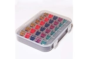 CKPSMS Marca -Bobinas de color agua con orificio para rosca compatibles con Husqvarna Viking # 4123078-GS, 4131825-45,4125615-45 (30PCS/box Colorful bobbins)