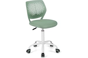 COSTWAY Kids Desk Chair, Height Adjustable Swivel Computer Chair with PU Casters & Gas Lift, Ergonomic Mesh Task Study Chairs for Boys Girls (Light Green)