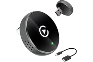 SYCREEK Adattatore CarPlay Wireless Circolare per iPhone,Converte Connessione Cablata di Fabbrica in Wireless per Auto dal 2016 e iOS 10+ Plug and Play, Nessuna Latenza