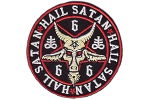 ‎TITAN ONE EUROPE Titan One Europe - Hail Satan 666 Baphomet Hell Lucifer Bestickter Aufnäher (Thermoadhäsiv)