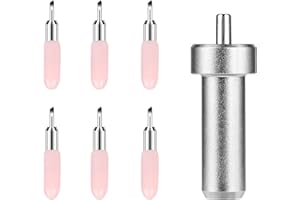 lalago Schneidklingen für Cricut Joy mit Halter, 6 Stück 45 Grad Schneideplotter-Klingen, Schneidklingen mit Halter für Cricut Joy, Cricut Joy Ersatzklinge, Cricut Joy Replacement Blades