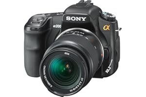 Sony Alpha A200 Digital SLR Camera 10.2MP with Super Steady Shot Image Stabilization with 18-70mm F/3.5-5.6 Lens Black (Renewed)