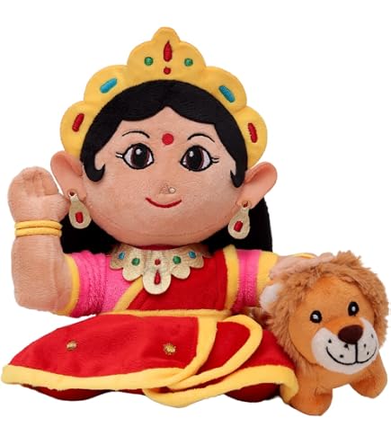 Demon King Ravana Soft Toy - 7.5 Inch Height, Handmade In Vrindavan, Polycotton & Lycra