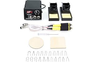 Kit di strumenti professionali per la pirografia da 60 W, King Showden 60 W, kit professionale per la combustione del legno, kit di pirografia con 20 punte per pirografia
