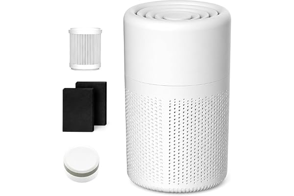 Mini luftrenare sovrum, luftrenare för hem och kontor, luftrenare H13 HEPA-filter för allergier, tar bort damm, pollen, djurhår, rök, lukter, viloläge, kompakt effektiv