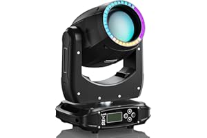 WZYBUTA Cabeza Movil LED 150W DMX512 Luz para Escenario RGBW Luces de Fiesta 15Gobos 13 Colores para Discoteca Boda DJ Party Navideña Iluminación