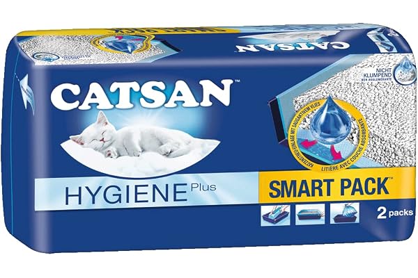 CATSAN Smartpack - Litière et sac prêt à poser pour chat, 2 packs de 4L