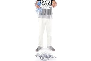 GOTOTOP GOTOTO 2.4M/3.6 M/4.8 M Filet de Pêche en Nylon, Filet de Pêche de Lancement de la Main avec Corde de la Main 8m, Nylon Filet pour Appâts Poissons, Maille de 0,5 Petits Doigts