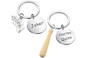 BAUNA Joker Keychain Set Best Friend Friendship Couple Jewelry Movie Show Keychain