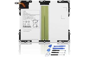 HUBEI EB-BT585ABA EB-BT585ABE GH43-04628A Sostituzione della batteria del tablet per Samsung Galaxy Tab A 10.1 10.1" 2016 SM-T580 SM-T585(3G,4G/LTE &WiFi) SM-P580 SM-P585 SM-T585C SM-T587(3.8V 7300mAh)