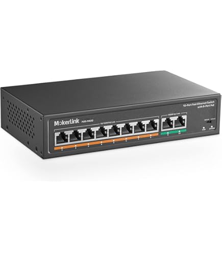 MokerLink 8 Port Gigabit PoE Switch, 8 PoE+ Ports 1000Mbps, 802.3