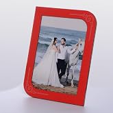 AHŞAP KIRMIZI RENK RESİM &Ccedil;ER&Ccedil;EVE 10x15