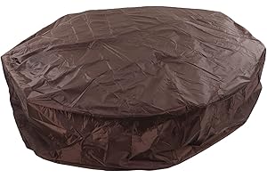 PSSOPP Cubierta para Bañera de Hidromasaje, Impermeable, para Exteriores, Portátil, para Patio, Redonda, Inflable, para Bañera de Hidromasaje, Cubierta Protectora para SPA, para Bañera, (Marrón)