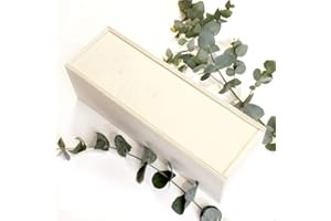 ‎ILKA PAREY WANDTATTOO-WELT ilka parey wandtattoo-welt Edele schöne Holzbox Holzkiste Kiste Aufbewahrungbox Geschenkbox passend für Taufkerzen Stumpenkerzen hbt