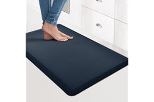 Art3d Alfombra antifatiga – Alfombra de Cocina Acolchada – Antideslizante y cómoda – para estación de pie, Oficina o Garaje – 71 x 44 x 1,2 cm – Azul Oscuro
