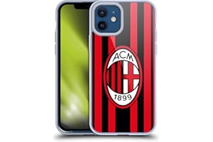 Head Case Designs Licenza Ufficiale AC Milan Home 2021/22 Kit Crest Custodia Cover in Morbido Gel Compatibile con Apple iPhone 12 / iPhone 12 PRO