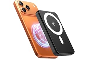 KIPYRI Inalámbrico Power Bank, Magnético Batería Externa 10000mAh para iPhone, Cargador Inalámbrico 20W Cargador Carga Rápida, Bateria Portatil Powerbank para iPhone 17 16 15 14 13 Pro MAX Samsung Android