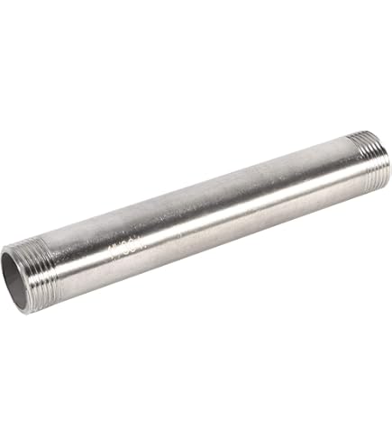 2 Raccordi Tubo Acciaio Inox 1/4' Maschio NPT &ndash; Per Acqua/combustibile (N923)