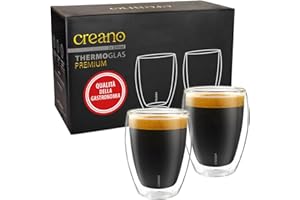 Creano Bicchieri da Caffè Doppia Parete 250 ml – Set 2 Pezzi, Vetro di Qualità Gastronomica, 100% Lavabile in Lavastoviglie, Catering Business Affari - Innovatzione 2024