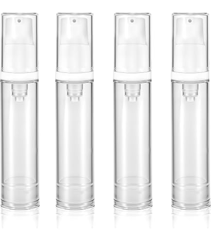 Lot De 6 Flacons Pompe Airless 100ml - Rechargeables Pour Crèmes & Cosmétiques - Avec Spatule & Entonnoir - Furuising