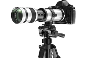 Lightdow RF 420mm-800mm F8.3 Obiettivo Manuale per Canon RF Mount, Teleobiettivo Professionale a Corpo Metallico, per Cannon EOS, R3, Ra, R, RP, R1, R5, R6, R6II, R7, R8, R10, R50, R100 -Bianco