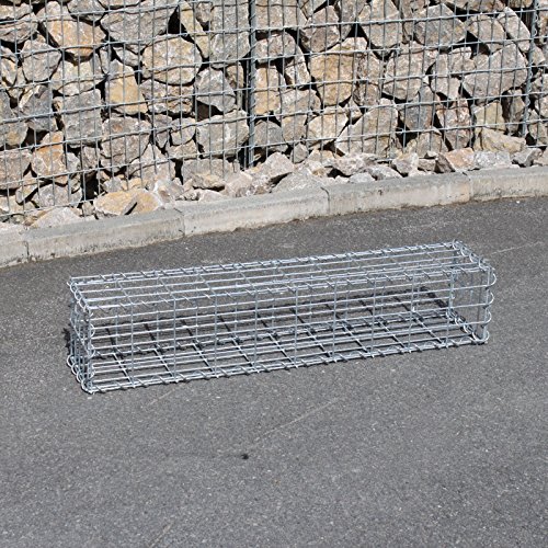 Gabione Größe wählbar Steingabionen Steinkorb Gabionen Wand Drahtkorb Mauer 20 cm tief 5x10 (1 Stück 100x50x20 cm)