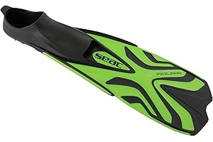 Seac Azzurra, Pinne da Snorkeling per Adulti e Bambini, Scarpetta Chiusa in morbida Gomma