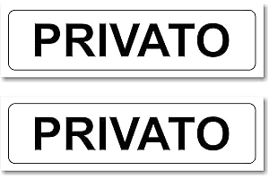 READYPRINT 2 Adesivi Scritta: PRIVATO, taghette per porte in vinile Morbido, Impermeabili, Lavabili, mis. 20x5 cm