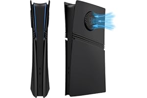 DOBEWINGDELOU Faceplate for P5 Pro Digital Edition with Cooling Vent and Dust Filter, Face Plate Console Accessories Cover ABS Dustproof Replacement Side Shell Case Black