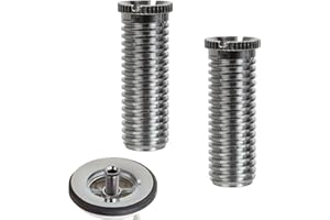 RDNKVB 2pcs Tornillo de Filtro de Fregadero válvula de Drenaje de Tornillo Hueco de Acero Inoxidable Engrosado tapón de Tornillo válvula de Fregadero Accesorios de Cocina (35mm)