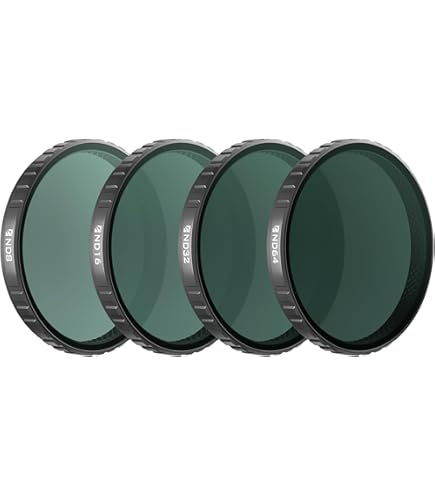 Freewell Bright Day-Serie 4K-Confezione da 4 Filtri Obiettivi Fotocamera ND8 /PL, ND16/PL, ND32/PL, ND64/PL Compatibili Con Osmo Action Camera (Non compatibile con l'Azione 4 Freewell Bright Day-Serie 4K-Confezione da 4 Filtri Obiettivi Fotocamera ND8 /PL, ND16/PL, ND32/PL, ND64/PL Compatibili Con Osmo Action Camera (Non compatibile con l'Azione 4