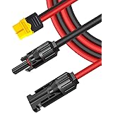 Connettore solare all'adattatore XT60 1,5 m, cavo di estensione solare iHaospace compatibile con Bluetti EB55 Powerstation Ec