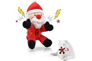 Amsixnt Jouet pour Chien Noel,Jouets à couinement pour Chiens,Jouet pour Chien Peluche,Jouet pour Chien Qui s'ennuie,pour Chiens de Petite et Moyenne Taille (Père Noël)