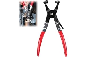 Drado Hose Clamp Pliers for Auto Repairing, Heavy Duty Wire Hose Pliers, Cross Slotted Jaw Plier Auto Repair Tool, Car Water Pipe Ring-Type Removal and Installation Tool (Red)