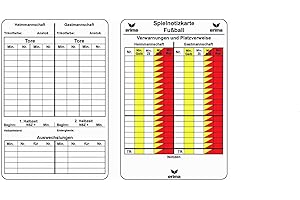 ‎ERIMA Erima Fussball Spielnotizkarten