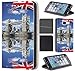 Price comparison product image Coverfix Premium Samsung Galaxy J5 (2017) J530 °F Model Flip Cover Synthetic Leather Flip Case Mobile Phone Cover 470 London Tower Bridge Blau Rot