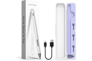 SSS·GRGB Stylus Pen for HP Envy X360, Pavilion X360, Specter X360, MPP 2.0 Tilt-Active Stylus with 4096 Levels of Pressure Sensitivity, Convenient Storage Case, Supports Type-C Fast Charging, Silver